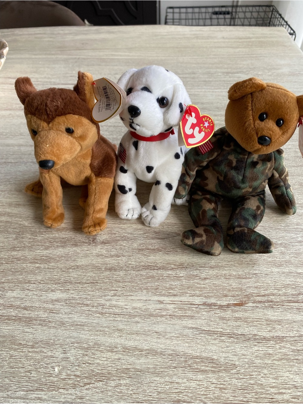 Set of 3 Service themed Beanie Babies NWT - Hero, Rescue, Courage